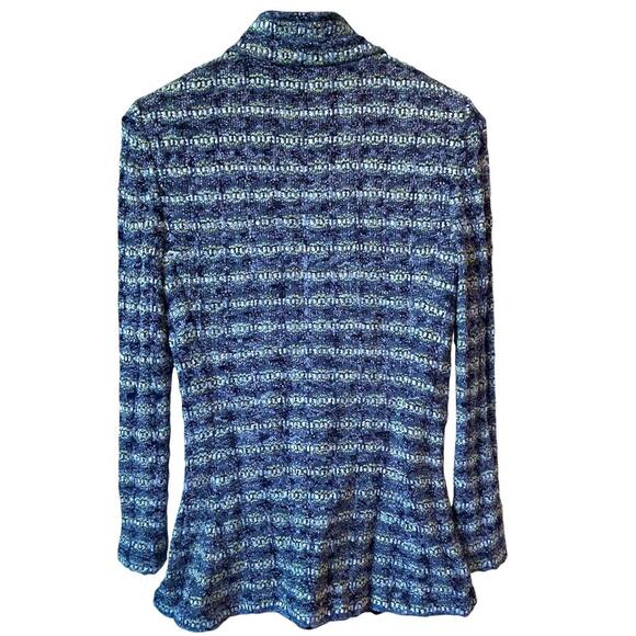 ST. JOHN Black Grey Silver Yellow Green Metallic Buttons Blazer Jacket 2 USA - Picture 5 of 12